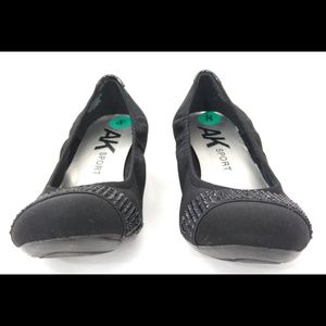 Anne Klein Sport Slip-on Wedges Black Size 8